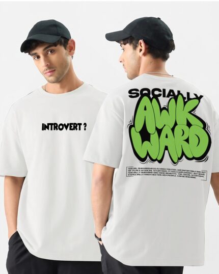 Social Awkward - Funky Print - Oversized Men T-shirt