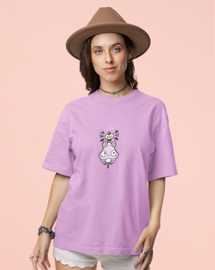 Fly With Rat Ghibli Spirited Away - Oversized T-shirt