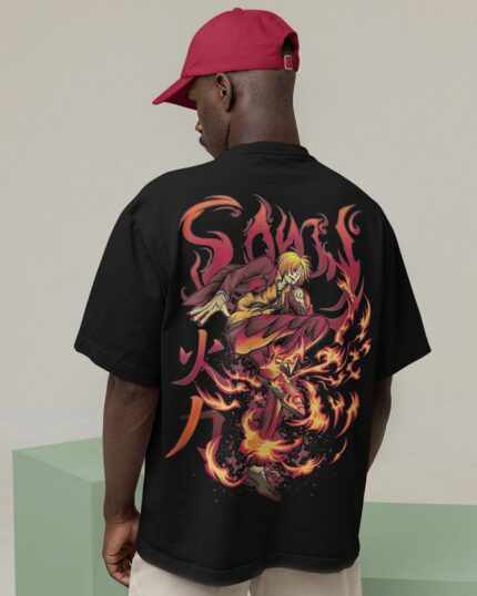 Sanji The Chef With Fire Power - Oversize T-shirt