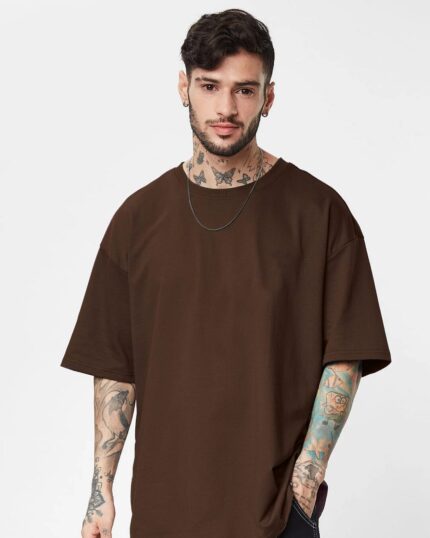 Plain T-shirt - Brown | Oversized by NonSenseTee