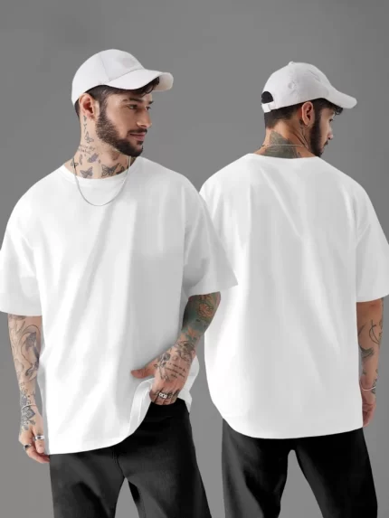 Plain T-shirt - White | Oversized by NonSenseTee