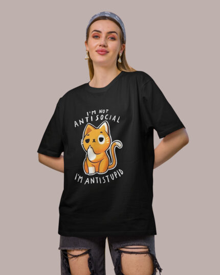 I'm Antisocial - Funky Women Oversize T-shirt