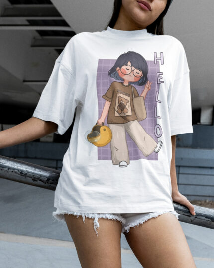 Hello Beautiful Girl - Funky Women Oversize T-shirt