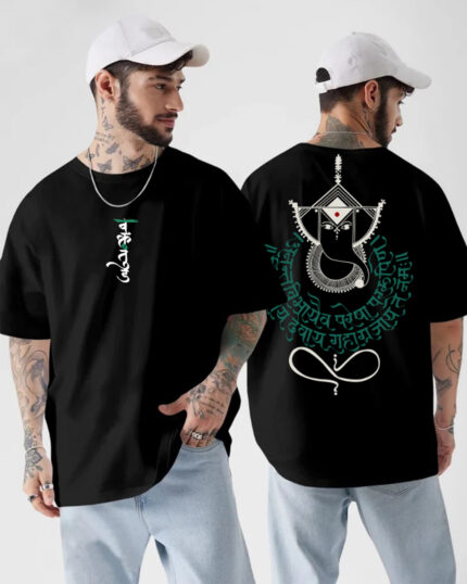 Vakra Tunda Ganesh- Divine God Collection | Lord Ganesh Oversize T-shirt By Nonsensetee