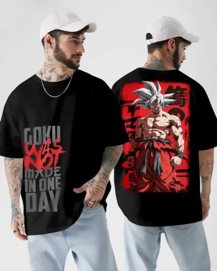 Goku Was Not Made In One Day Oversized Anime DBZ (Dragon Ball Z) T-shirt By Nonsensetee